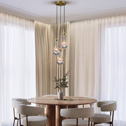 JC Raindrops 3-Light Cord Round Chandelier