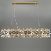 Clear Long Crystal Chandelier W 37"