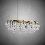 Cabrlet Clear Glass Linear Chandelier 72"