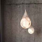 Theseus Alabaster Teardrop Pendant Light 7"D