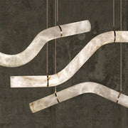 JC Alabaster Bent Tube Chandelier A