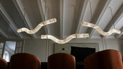 JC Alabaster Bent Tube Chandelier A