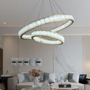 Avalon Alabaster Circle Round Chandeliers