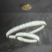 Avalon Alabaster Circle Round Chandeliers