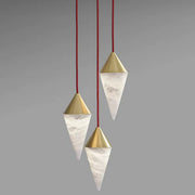 JC  Alabaster Cone Pendant Light