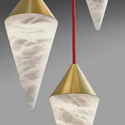 JC  Alabaster Cone Pendant Light