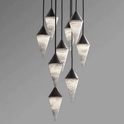 JC  Alabaster Cone Pendant Light