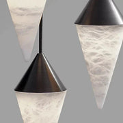 JC  Alabaster Cone Pendant Light