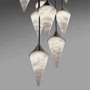 JC  Alabaster Cone Pendant Light