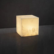 Theseus Alabaster Marble Modern Cube Pendant