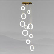 Alabaster Lorry Toroid Staircase Chandelier