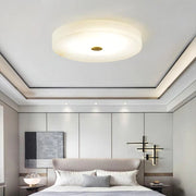 Alabaster Flush Mounted Round Led Chandelier - jchandelier