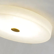 Alabaster Flush Mounted Round Led Chandelier - jchandelier