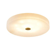 Alabaster Flush Mounted Round Led Chandelier - jchandelier