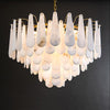 JC Alabaster Foyer Art Chandelier