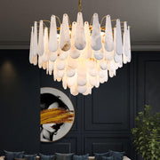 JC Alabaster Foyer Art Chandelier