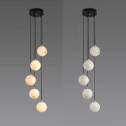 Alabaster Global Wavy Chandelier - jchandelier