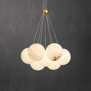 JC Alabaster Globe Art Pendant Chandelier