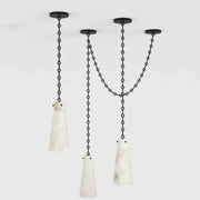 JC Alabaster Modern 3-Light Marble Chandelier