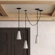 JC Alabaster Modern 3-Light Marble Chandelier