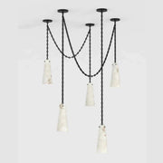 JC Alabaster Modern 5-Light Marble Chandelier