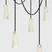 JC Alabaster Modern 5-Light Marble Chandelier