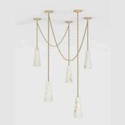 JC Alabaster Modern 5-Light Marble Chandelier