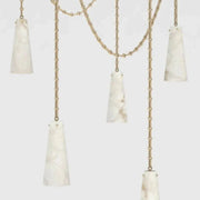 JC Alabaster Modern 5-Light Marble Chandelier