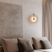 Cairo Alabaster Modern Round Wall Sconce