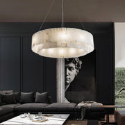 Alabaster Anne Modern 2 tier Round Art Chandelier