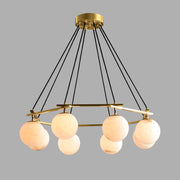 Alabaster Modern Round Ball Chandelier - jchandelier