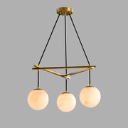 Alabaster Modern Round Ball Chandelier - jchandelier