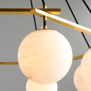 Alabaster Modern Round Ball Chandelier - jchandelier