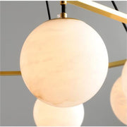 Alabaster Modern Round Ball Chandelier - jchandelier