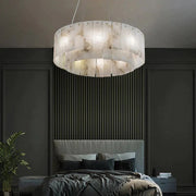 JC Alabaster Modern Round Chandelier