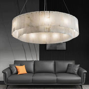 JC Alabaster Modern Round Chandelier