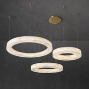 JC Alabaster Round Chandelier