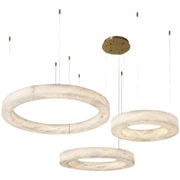 JC Alabaster Round Chandelier