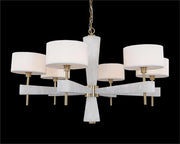 Alabaster Six-Light Round Chandelier - jchandelier