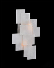 JC Alabaster Wall Sconce with a Nod to Mondrian