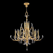 JC Alice Candle Round 3-Tier Chandelier 58"