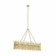 JC Althely 10 Lights Rectangle Pendant Chandelier