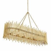 JC Althely 10 Lights Rectangle Pendant Chandelier