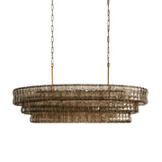 Amor Glass Oval Chandelier 54"W/65"W - jchandelier