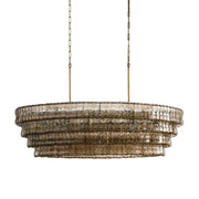 Amor Glass Oval Chandelier 54"W/65"W - jchandelier