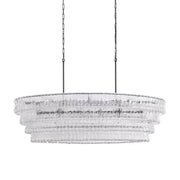 Amor Glass Oval Chandelier 54"W/65"W - jchandelier