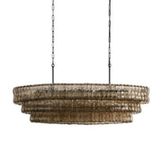 Amor Glass Oval Chandelier 54"W/65"W - jchandelier