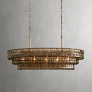 Amor Glass Oval Chandelier 54"W/65"W - jchandelier