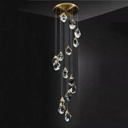 Angelia Faceted Crystal Prisms Chandeliers For Staircase - jchandelier