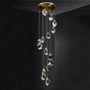 JC Angel Faceted Crystal Prisms Chandeliers For Staircase